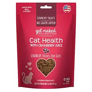 Get Naked Urinary Health Crunchy Treats for Cats, Cranberries, (1 Pouch), 2.5 oz