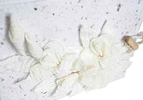 Handgemachtes Blumen Weiße, Klassische Seiten mit Geschenktüte (20cm x 18cm) - 4
