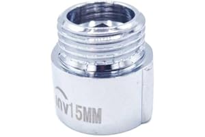 INVENA 1/2" BSP (15mm) Pipe Thread Extension Female x Male Chrome Brass - 15mm Long