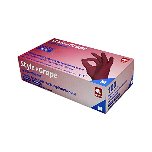 100 Stück Style Grape Nitrilhandschuhe bordeaux Gr. M