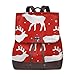 Produktbild SGSKJ Rucksack Damen Festliches Ren Rotwild Muster, Leder Rucksack Damen 13 Inch Laptop Rucksack Frauen Leder Schultasche Casual Daypack Schulrucksäcke Tasche Schulranzen