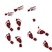 Produktbild MRULIC 4 Stück Blutige Fußabdrücke Boden klammert Halloween Vampir Zombie Party Decor Aufkleber (23x35cmx4pcs, Rot)