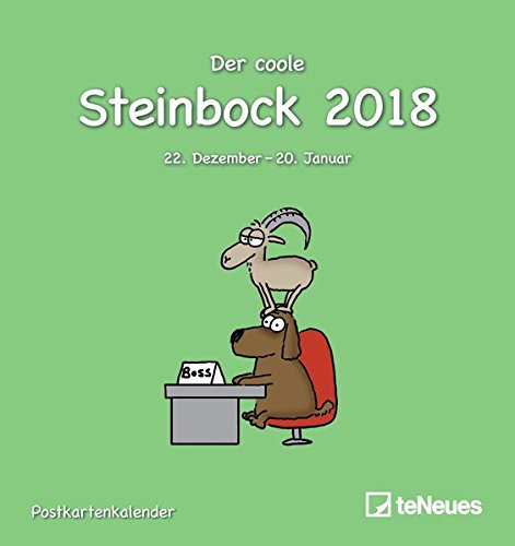 Sternzeichen Steinbock 2018 - Postkartenkalender, Sternzeichenkalender, Horoskop, Astro - 16 x 17 cm