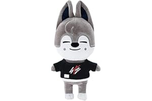 tshy Skzoo Plush Stray Kids Cute Cartoon Pillow Chan/Leebit/Dwaekki/Jiniret/Han Quokka/Bbokari/Puppym/Foxi.NY Plush Toy for Fans Birthday (Wolf Chan), 12CM