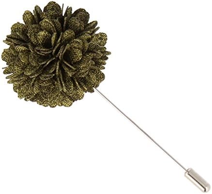 Snobbop Lapel Pin Lapel Buttons Wedding Buttons with Flower Green