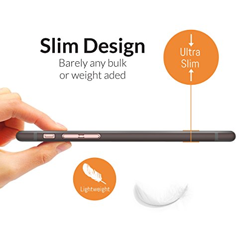 Orzly   - FLEXISLIM SUPER SLIM CASE  0 3mm  for iPHONE 6  Smallest Model   4 6 inch  - Caja DURO Funda en Semi Transparent NEGRO - Dise  ado por Orzly   exclusivamente para APPLE IPHONE 6  PEQUE  O VERSION - 4 7  Modelo  - 2014 Model SmartPhone   Tel  fono M  vil   Mini Phablet   Small iPhablet