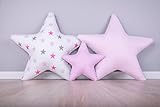 Amilian® Set 3 x Kissen Stern Sternchen Dekokissen Kuschlig Flauschig ca. 60 cm/ 28cm SET2 Amilian® Set 3 x Kissen Stern Sternchen Dekokissen Kuschlig Flauschig ca. 60 cm/ 28cm SET2