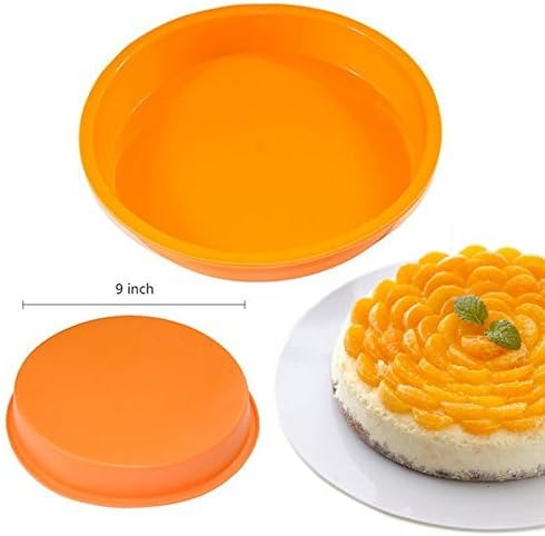 9 Round Silicone Cake Mold Pan Muffin Chocolate Pizza Pastry Baking Tray Mould by Silicone Cake