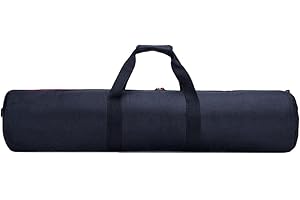 Almencla Padded Bag Stand Bag Tripod Bag Carry Bag Oxford Fabric for Light Stand Tripod Studio Umbrella Mono Light Waterproof - Black, 120 cm × 18 cm, black, Casual