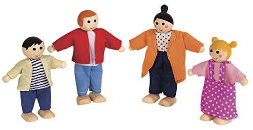 Preisvergleich Produktbild Janod Holzspielzeug - Puppenhaus Figurenset Familie 4 Stück Mademoiselle, Mehrfarbig