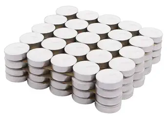 Parin Unscented Wax Tealights Candles Smokeless, Paraffin Wax Candles Burning time Approx - 2.5 Hour (White, Pack of 50 pcs)