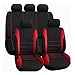 Rrimin 1 Set 9 Pcs Polyester Car Seat Cover Universal Fit Car Styling Car Cover Seat Protector (Red) RS.2523.00