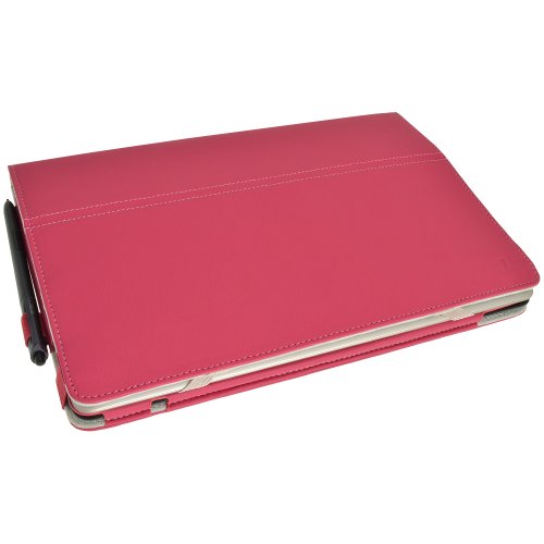 igadgitz Rosa PU Ledertasche Hülle Folie Cover für Asus Vivo Tab TF810 11.6″ Tablet mit Multi Winkelbetrachtung Stand + Tastatur Dock - 7