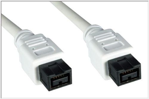 FireWire Kabel. 9 auf 9 polig, im MAC-Design, weiß, 50cm. 0,5m - 2