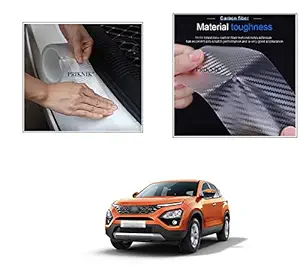 PRIKNIK Car Door Transparent Carbon Fiber Seal Strip Door Edge Guard Bumper Cover Strips Entry Sill Scuff Plate Anti-Scratch (1.9 Inch x 5metre) Compatible with Tata Harrier