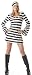 Produktbild Häftling Aimerfeel Damen Black & White Stripes Robber, gefangener Abendkleid mit Hut. Größe L 38-42