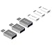 Produktbild iVoler [6 in 1 Pack] USB C Adapter, [3 Stück] USB C auf Micro USB Adapter + [3 Stück] USB C Adapter auf USB A 3.0 OTG Konverter für Type-C Unterstützte Geräte - Weiß