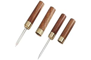 LHKJ 2 pezzi set di Aghi per Tè,Rompighiaccio in Acciaio Inossidabile,Coltello da Tè Pu'er con Manico in Legno