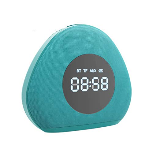 Preisvergleich Produktbild Technology Spiegelleuchte Bluetooth-Lautsprecher, Subwoofer-Handy-Audio-Außenlautsprecher Wecker 10W Großvolumen-Sound (Color : Green)