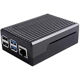 Raspberry Pi 4 Aluminum Enclosure Box (Cooled) - Black