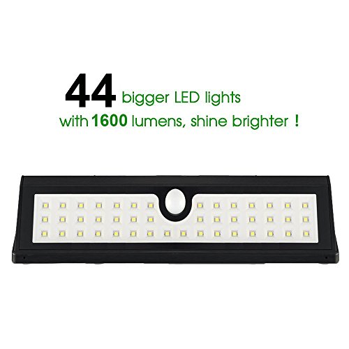 Sadun Multimode Solarleuchten Garten, 44 LED Solarlampen mit Bewegungsmelder Super Helle Solar Betriebener Wasserdicht Drahtlos Für Patio, Terrasse, Hof, Garten Außenwand - 2