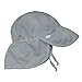 i play Solid Flap Sun Protection Hat for Unisex (2-4 Years, Toddler, Grey)