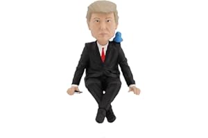 Royal Bobbles Donald Trump Media Monitor Bobblehead (Computer Sitter), Premium Polyresin Lifelike Figure, Unique Serial Number, Exquisite Detail