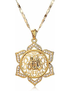 Moochi Allah Hohl-Anhänger, mit Halskette, 18kt. vergoldet