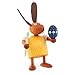 Produktbild Drechslerei Martin Hase mit Pinsel und Ei 7 cm Erzgebirgische Osterdeko Nr. 825gelb