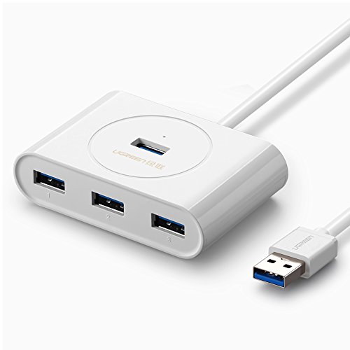 UGREEN CR113  3 0       4  Port USB Hub mit USB Kabel 80  cm  h  lt hohen Geschwindigkeiten Stromkabel f  r Festplatte  Cardreader  Mobiltelefone  kom