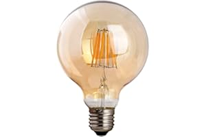 LEDSONE Vintage Edison żarówka LED Globe G95 8W, E27 żarówka wkręcana Retro staromodna żarówka LED szklana antyczna lampa tworzy piękny design