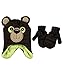 Critter Collection "Grizzly" Beanie & Mittens Set - black, one size