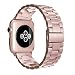 Produktbild iTop3te Metall-Bänder für Apple Watch, 44 mm, 42 mm, Edelstahl-Ersatzband, Metallarmbänder für Apple Watch, iWatch, 44 mm, Serie 4, 42 mm, Serie 3, 2, 1 Edition Roségold Prime