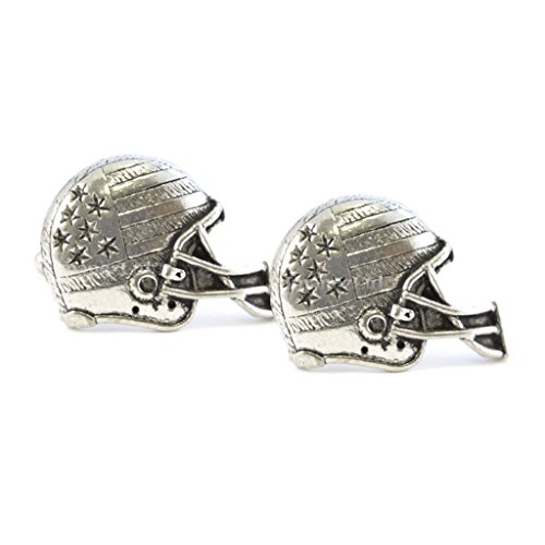 American Football Helmet English Pewter Cufflinks in Gift Box