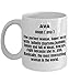 Produktbild Funny Mugadult Definition First Name Ava Women Funny White Porcelain Coffee Mug Cute Cool Ceramic Cup 11 Oz