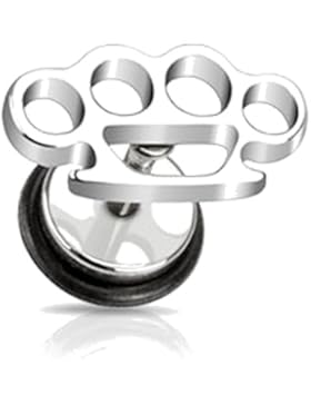 HBJ Unisex Fake Plug Schlagring Edelstahl 1.2mm x 6mm PSFX-53