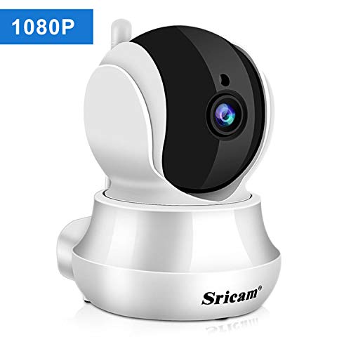 Sricam SP020 Telecamera di Sorveglianza WiFi Interno, 1080P IP Camera Wireless con Visione Notturna a Infrarossi, Audio Bidirezionale, Sensore di Movimento, Compatibile con iOS Android