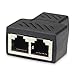 Produktbild LouiseEvel215 RJ45-Ethernet-LAN-Netzwerk Y-Splitter 3 Anschlüsse Koppler-Anschluss 1 An 2-Buchse Splitter-Anschluss Buchse Netzwerkstecker