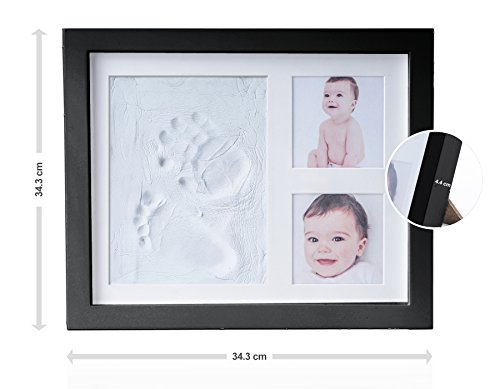 Wundervolles Hand & Fuß Abdruckset für Babys – mit einem wundervollen Premium Holzrahmen mit einer Acrylglas-Abdeckung aus hoher Qualität - 4