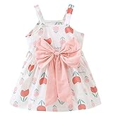 JUTOO Säuglingskleinkind-Baby-Mädchen-Sleeveless Blumen beugen Tulle-Blumenparty-Prinzessin-Kleider (Rosa,100)