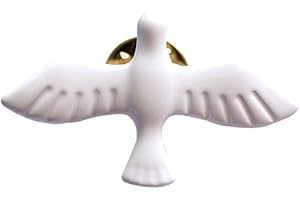 DESCONOCIDO Broche de esmalte de paloma blanca simboliza paz pájaro broche Pines de solapa mochila insignia joyería artesanía fina práctica y atractiva