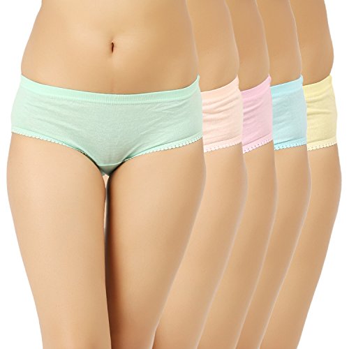 STUBY Womens Cotton Multicolor Panty(Pack of 5)_53 RS.269 (64.00% Off) - Amazon
