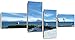 Produktbild Feeby Frames, Wandbild - 4 Teile - Deko Bilder, Gedrucktes Bild, Deco Panel, Foto, Kunstdrucke, Typ Z, 130x70 cm, MEER, WASSER, OZEAN, MÖWEN, TIERE, LANDSCHAFT, BLAU, GRÜN