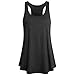 Produktbild Blusen Damen Ärmelloses Hemd Sonnena Frauen Ärmelloses Sport Yoga Solid flowy Baumwolle Racerback Tank Bluse Top Weste Baumwolle/Tuch/Solid/ärmellos/O-Neck/Fashion/1 * Damen Bluse (M, Sexy Schwarz)
