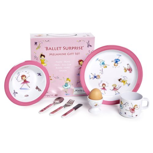 7 Piece Children's Melamine Gift Set -Ballet Surprise