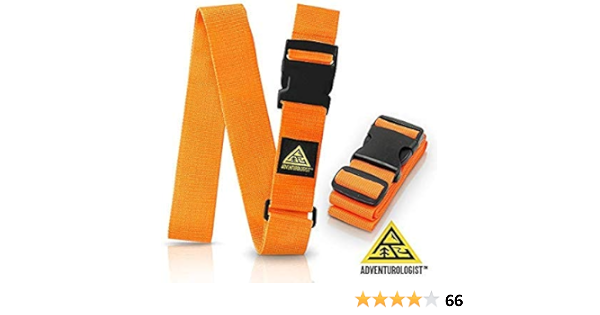 orange luggage strap