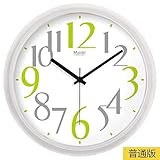 WIHY Stille Seiko Wanduhr Quarz Batterie Mode Präzision Moderne Geschenk Uhr Digital Art Zeichnung Quarzuhr Hause Wanduhr, 13 Zoll, Grundlegende Weiß-060,
