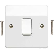 Interruptor De Luz De 2 Vías 3 Bandas Body-Plus De 10AX 250V Con Borde Redondeado Y Acabado Mate (Blanco)