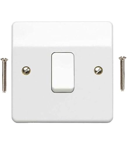 Schneider Electric Lisse White Moulded - Single 2 Way Architrave Light Switch, 10AX, GGBL1012A, White, Pack Of 10