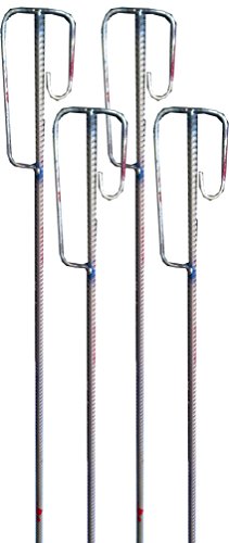 Absperrleinenhalter rot 14 x 1250 mm – Set mit 12 Stück - 2